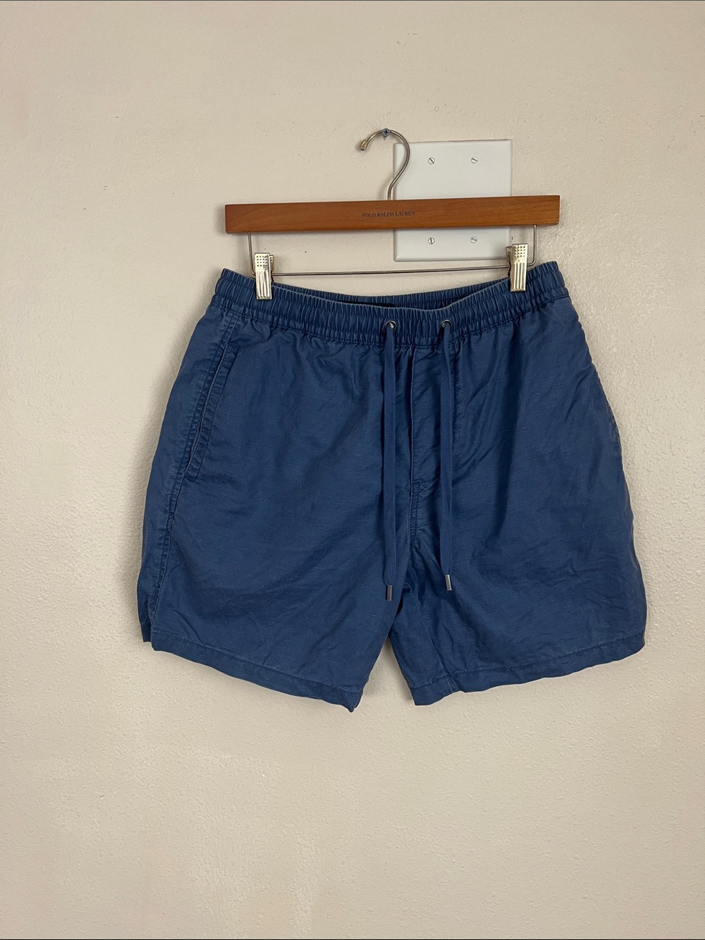 Rodd& Gunn Navy Drawstring Linen-Blend Shorts